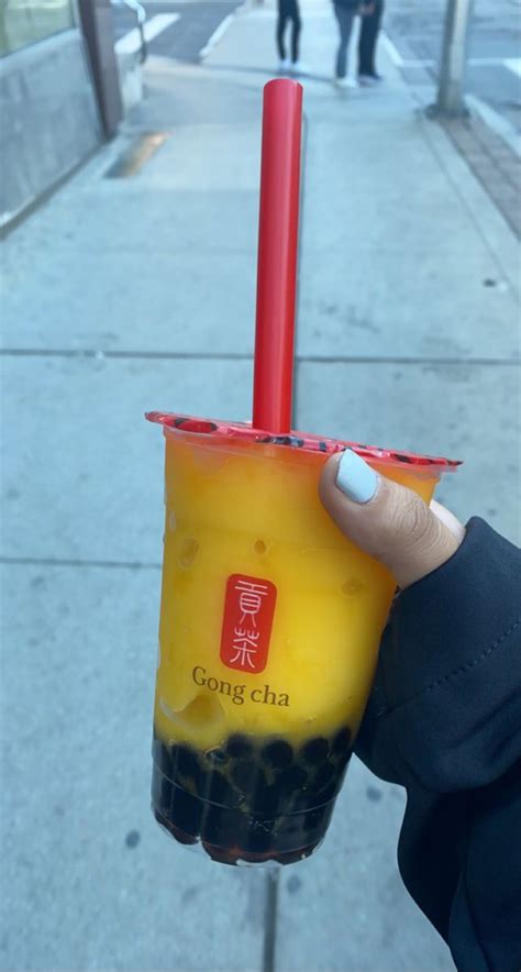 Mango Smoothie With Boba From Gong Cha In 2024