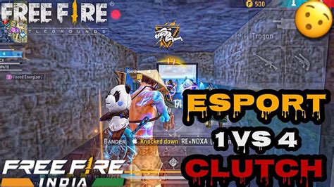 Free Fire India Esports 1vs4 Clutch Free Fire Esports 1vs4