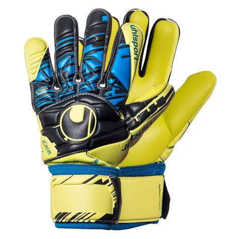 Uhlsport Goalkeeper Gloves Speed Up Absolutgrip Hn Yellow Black Blue