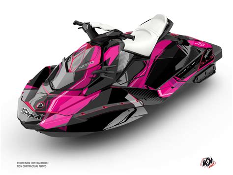 Seadoo Spark Jet-Ski Kliff Full Graphic Kit Pink - Kutvek Kit Graphik