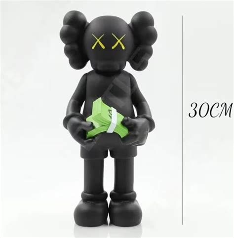 Kaws Money Flip Figures Cartoon 30cm Trendy Statue Etsy