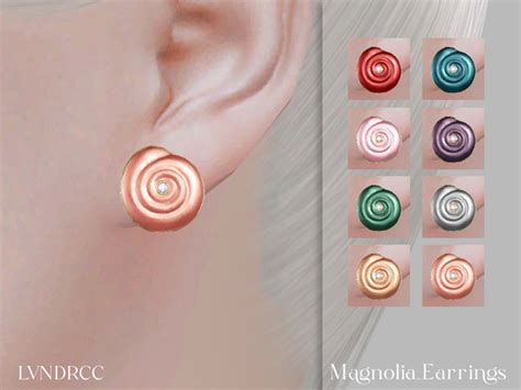 The Sims Resource Magnolia Earrings