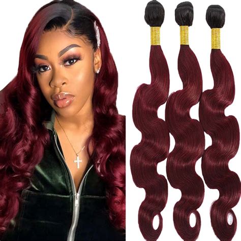 Amazon Biottihair Burgundy Bundles Human Hair Ombre Bundles 1b99j