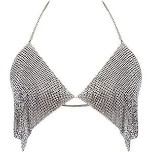 Megauk Bikini Da Donna Con Allacciatura Al Collo Con Strass Reggiseno