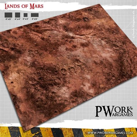 Lands Of Mars Pwork Wargames SciFi Gaming Mat BoLS GameWire