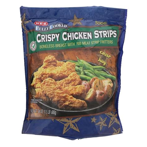 H E B Fully Cooked Crispy Chicken Strips Shop Meat At H E B