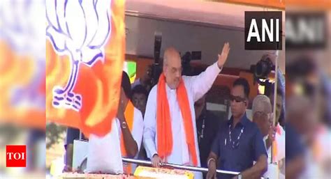 Amit Shah Roadshow In Karnataka S Tumkuru Ahead Of Assembly Elections 2023 Times Of India