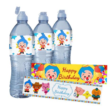 Plim Etiqueta De Botella De Agua Mineral Con Texto Personalizado