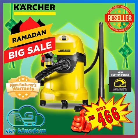 KARCHER Wet Dry Multi Purpose Vacuum Cleaner WD3 Shopee Malaysia