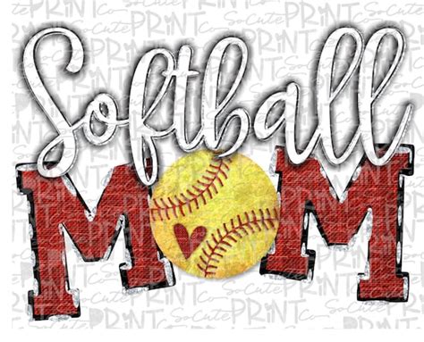 Softball Mom Sublimation Transfer Craft Supplies And Tools Calligraphy