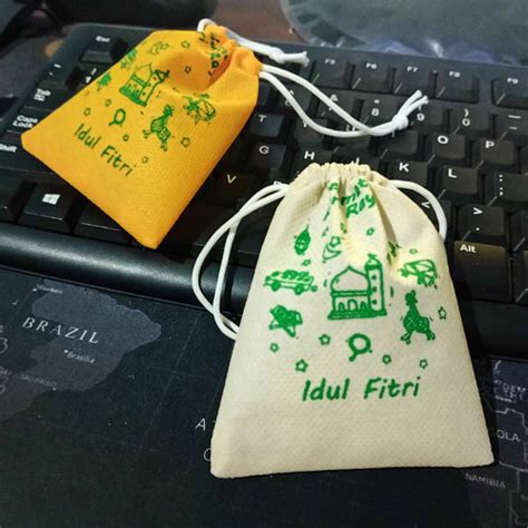 Jual Kantong Serut Angpao Hari Raya Idul Fitri Lebaran Pouch Amplop