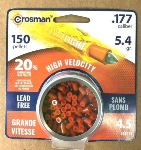 Crosman Lf Caliber Lead Free Powershot Fast Flight Pellets Tin