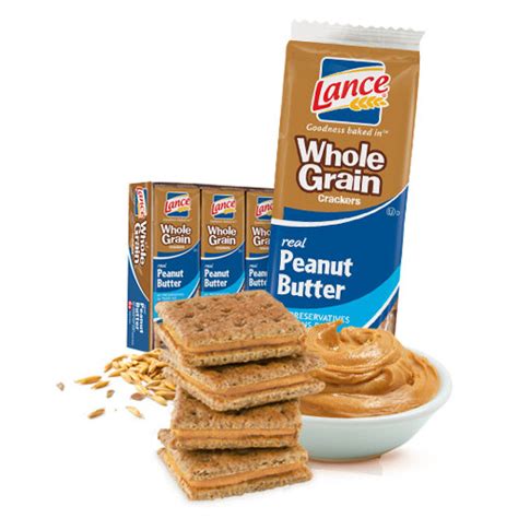 Lance Whole Grain Peanut Butter Sandwich Crackers 6 Count Box