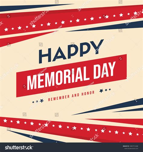 Happy Memorial Day Background Card Royalty Free Stock Vector