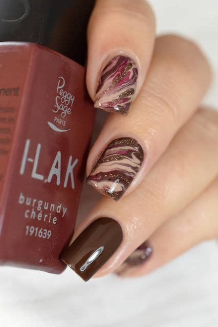 Marbr D Automne Facile En Semi Permanent Easy Gel Autumn Marble