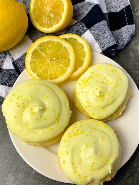 Frosted Lemon Sour Cream Cookies Modern Meal Makeover