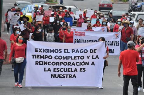 La Jornada Marchan Maestros De Morelos Por Un Regreso Seguro A Clases