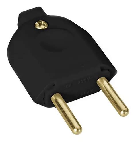 Adaptador Plug Pino Macho 10a P extensão 2p Kit C 100 Preto