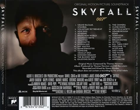 Release “skyfall Original Motion Picture Soundtrack” By Thomas Newman Cover Art Musicbrainz