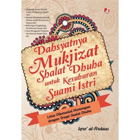 Buku Dahsyatnya Mukjizat Shalat Dhuha Untuk Kesuburan Suami Istri