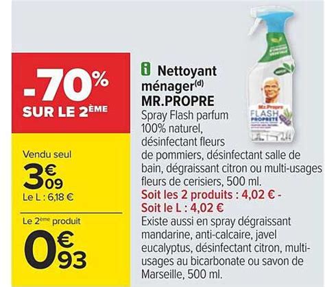 Promo Nettoyant M Nager Mr Propre Chez Carrefour Icatalogue Fr