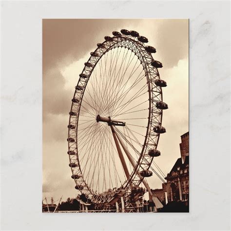 Uk Vintage London Eye Postcard Zazzle