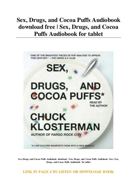 Sex Drugs And Cocoa Puffs Audiobook Download Free Sex Drugs And Cocoa Puffs