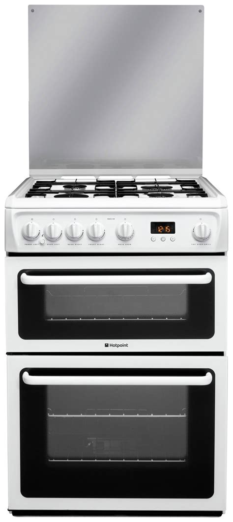 Hotpoint Hagl60p 60cm Double Oven Gas Cooker White 2276540 Argos