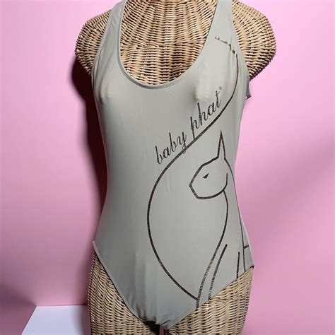 Baby Phat Women S Cream Bodysuit Depop