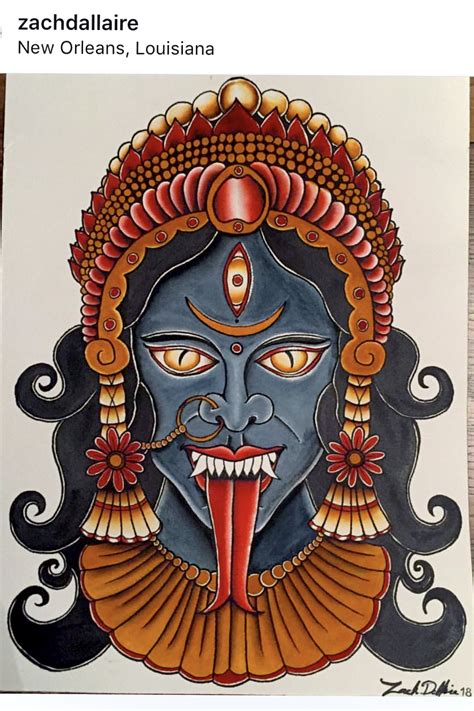 Tattoo Flash Sheet Of Kali Goddess Ancient Drawings Kali Goddess