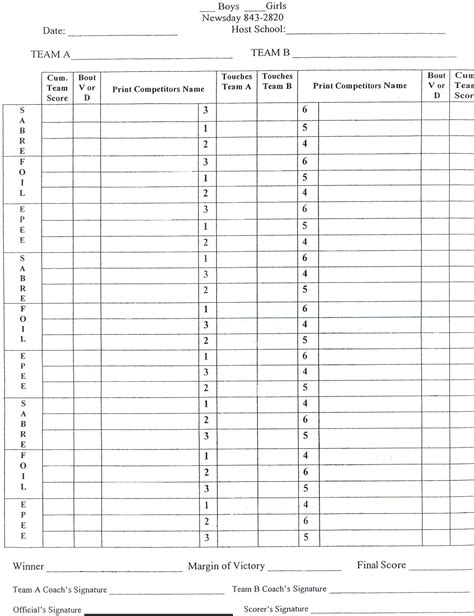 Track And Field Score Sheets Excel Printable Templates Free