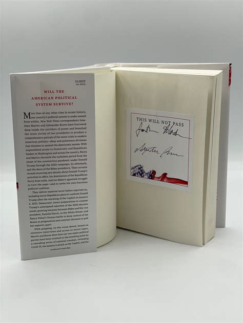 This Will Not Pass Jonathan Martin Alexander Burns Signed Book