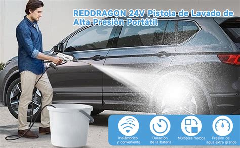 Reddragon Hidrolavadora Inalambrica Portatil Psi Pistola De Agua A