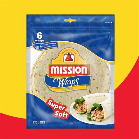 Mission Super Soft Wrap Original Hot Cold Tortilla Wraps 270g 6