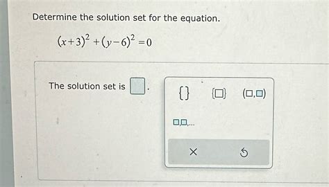 Solved Determine The Solution Set For The