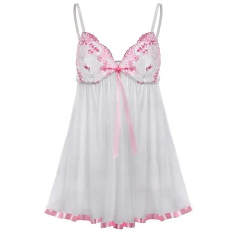 Baby Doll Sexy Lingerie Plus Size Transparent Lace Sleepwear Porn Dress