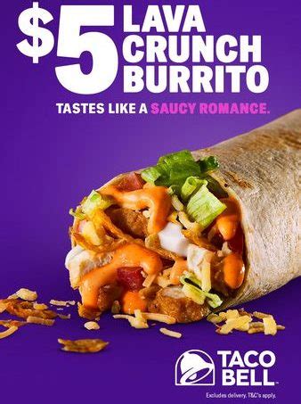 Deal Taco Bell Lava Crunch Burrito Frugal Feeds