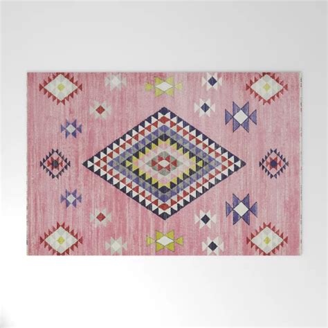 Bohemian Design Welcome Mat Graphic Design Acrylic Graphite