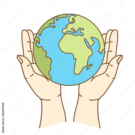 World Environment Day Concept Human Hands Holding Earth Global Stock