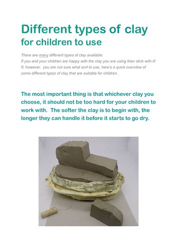 Types of Clay | Teaching Resources