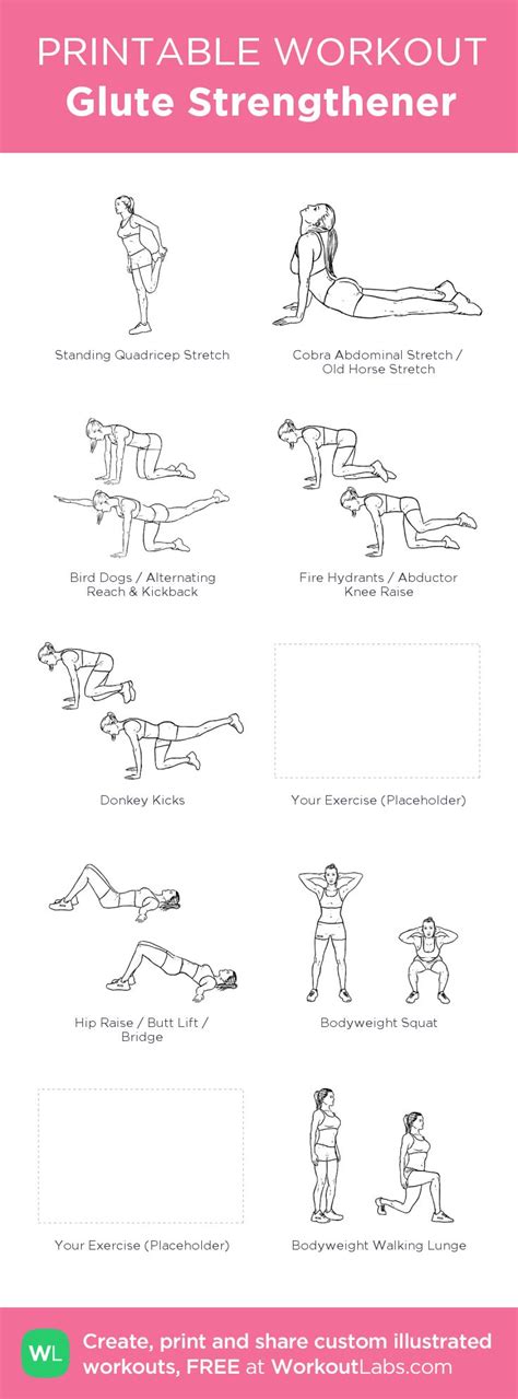 Glute Strengthener Easy Yoga Workouts Printable Workouts Beginner