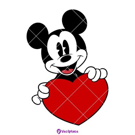 Mickey Mouse Svg Mickey With Glasses Svg Valentine S Day Svg Cut