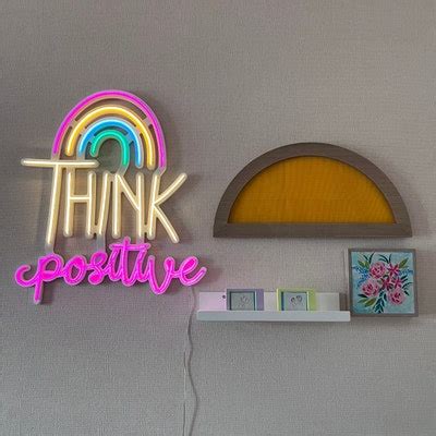 Think Positive Neon Sign Party Neon Sign Bar Neon Sign Led - Etsy