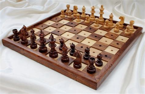 Wooden Chess Set For The Blind Or Or Visually Impaired Chess Store