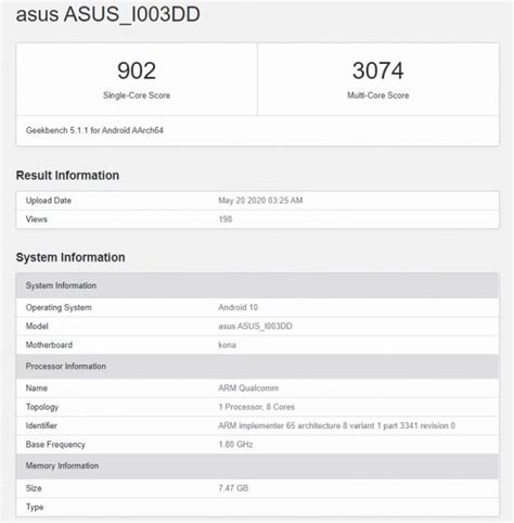 ASUS ROG Phone 3 aparece en un benchmark revelando características