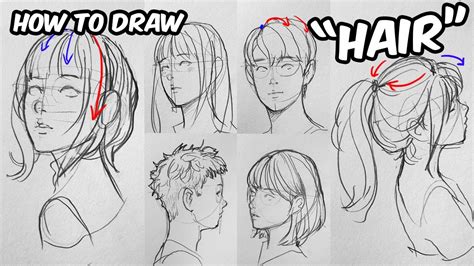 How To Draw Hair Youtube