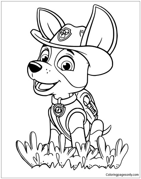 Paw Patrol Tracker 1 Coloring Pages - Cartoons Coloring Pages ...