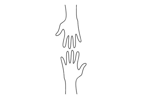 Premium Vector Continuous Line Drawing Of Two Hands Barely Touching