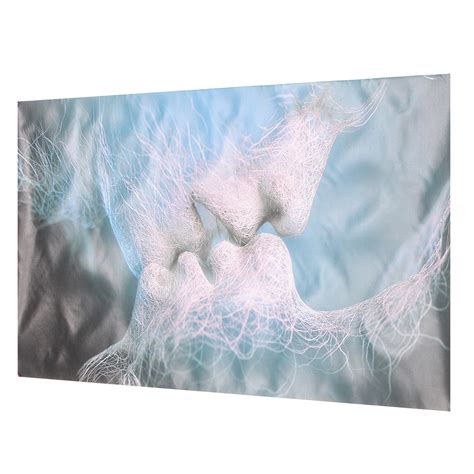 1 Piece Canvas Print Painting Blue Love Kiss Abstract Art Wall Art