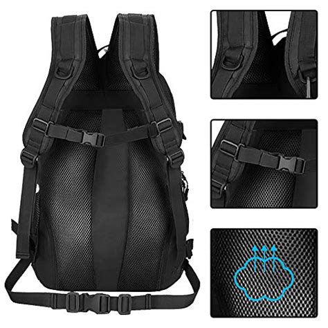 Seedary Mochila T Ctica Negra L Multifuncional Mochila Senderismo Al